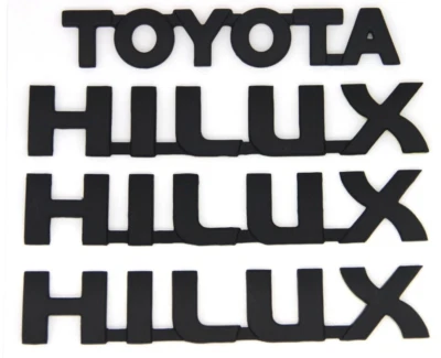 Juego de 4 emblemas negros para Toyota Hilux Toyota Vigo MK6 MK7 2005-2015 Foto 1 de 4