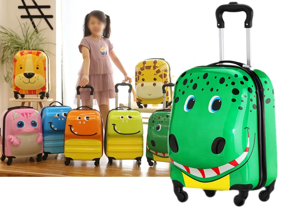 Bagaglio a mano para Niños Trolley León Jirafa Dragón Gatito Maleta 4 Ruedas - Imagen 1 de 1