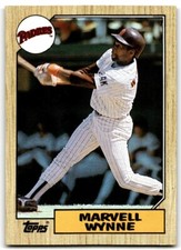 1987 Topps Baseball Card Marvell Wynne San Diego Padres #37
