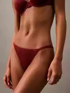 $$$Calvin Klein taglia (X-LARGE) tanga gamba alta in pizzo marquisette trasparente QF7105-601 - Foto 1 di 6