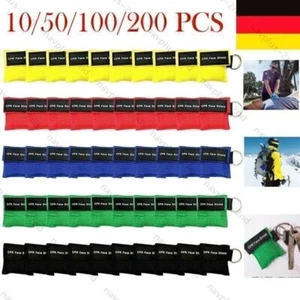 10-200CPR-Maske Face Shield Notfall Hilfe Beatmungsmaske Beatmungstuch Beatmungs - Bild 1 von 16