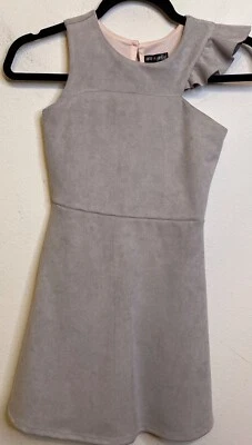 Vestido Ava & Yelly Niñas Imitación Gamuza Gris Vestido Patinador Talla 10 Vacaciones Formal Foto 1 de 3