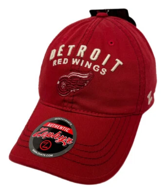 Zephyr NHL Detroit Red Wings RARE “Tipping" Curved Bill Washed ADJ “Dad” Hat NWT - Image 1 of 4