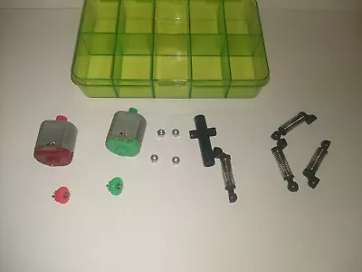 Radio Shack Zip Zaps Micro RC motor parts Lot  & case - Image 1 of 4