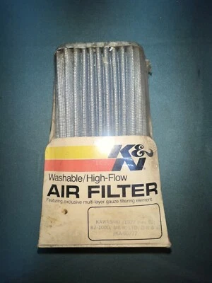 k & n air filter kawasaki 1977-80 kz1000 mk2 ltd z1-r s1 ka-80/77 Nos Oem - Image 1 of 4