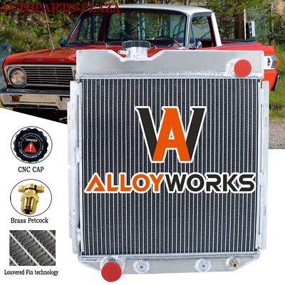 3 Row Aluminum Radiator For 1961-1965 FORD FALCON RANCHERO MERCURY COMET V8 AT - Image 1 of 4