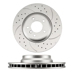 Front Drilled Slotted Disc Brake Rotors for BMW 335d 335i xDrive 335is 335xi - Picture 1 of 8