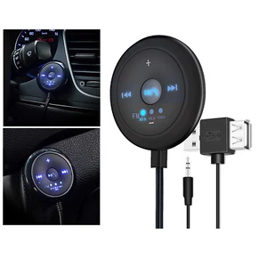 Adattatore Audio AUX Per Ricevitore Trasmettitore FM Bluetooth 5.0 2 In 1 Per - Zdjęcie 1 z 7