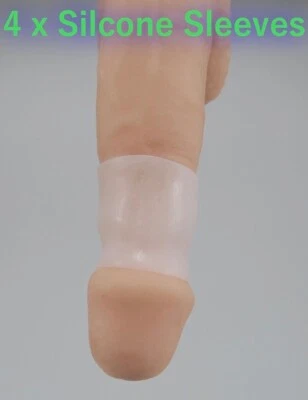 Envolturas para el pene - Mangas cómodas de gel de silicona para envolver el pene (paquete de 4) Foto 1 de 4