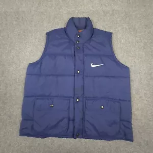vintage Nike vest Mens XLARGE blue golf puffer full zip winter Premier Size XL - Picture 1 of 10