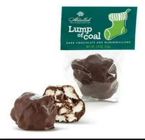 LUMP OF COAL Dark CHOCOLATE & Marshmallow Christmas Stocking Stuffer by Abdallah - Picture 1 of 1
