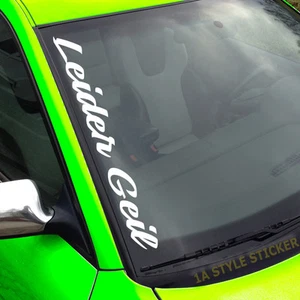 Leider Geil Aufkleber LKW Scheibenaufkleber Windschild Truck Sticker VAN BUS 118 - Picture 1 of 4