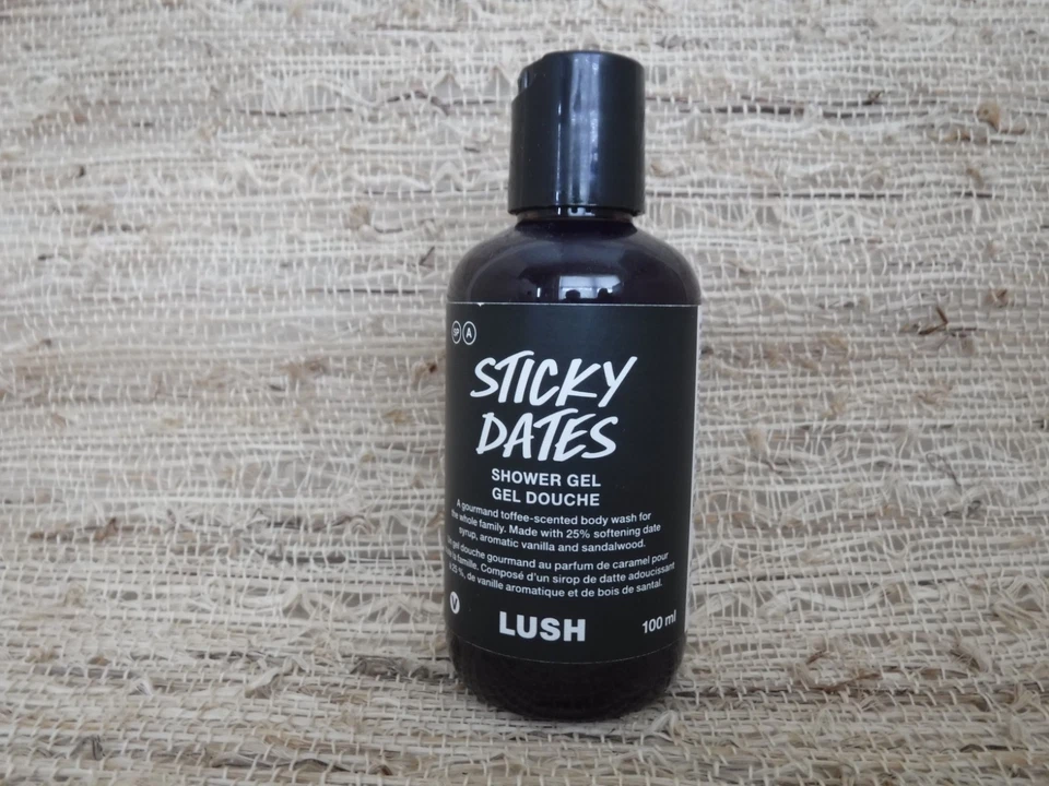 LUSH Sticky Dates Shower Gel 3.3 fl oz. HTF Travel Size Fresh EXP 2026