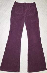 Gap Denim Girls Corduroy Purple 70s Flare Pants Adjustable Waist Size 14 - Picture 1 of 12