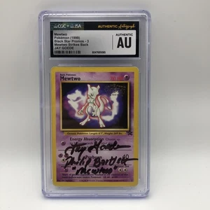1999 Pokemon WB Movie Promo Mewtwo Signed & Sketched Jay Goede Auto Authentic - Picture 1 of 15