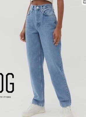 UO BDG Womens High Rise Baggy Jeans, Medium Wash, Size 28 - Image 1 of 4