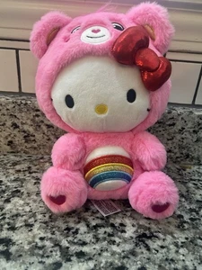 Hello Kitty & Friends Care Bear Plüsch Hello Kitty als Cheer Bear 9 Zoll groß Neu - Bild 1 von 4