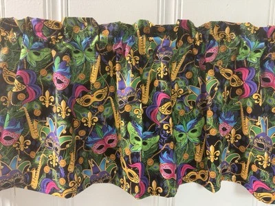 Panel de ventana VALANCE o CORTINA Mardi Gras cocina dormitorio RV cámper decoración del hogar Foto 1 de 4