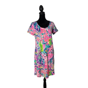 Abito Lilly Pulitzer Gumbo Limbo Tammy UPF 50+ taglia S giraffa floreale resortwear - Foto 1 di 12
