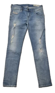 Vaqueros mujer DIESEL grupo W30 L30 azul super slim skinny cintura baja R51Y8 K2 - Imagen 1 de 5