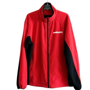 Hilti fleece zip front jacket red white black men’s 2XLT 2X tall windbreaker - Picture 1 of 14