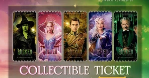 WICKED For Good Movie Ticket Collectible 5 pcs Theater New 2025 Original RARE - Picture 1 of 4