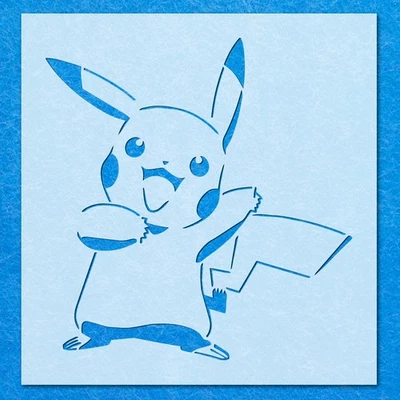 LAZER NINJA Pikachu Pokemon Schablone: Mylar Airbrush Wandbild Malerei Basteln - 190 Mikron