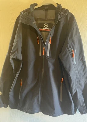 Chaqueta cortavientos Stormtech Performance 2XL negra con capucha de Hall Trucking Foto 1 de 4