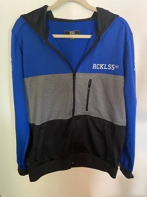 Young & Reckless Cremallera Completa Para Hombre M Azul Cuello Redondo Y&R Rcklss L/S Sudadera Chaqueta Foto 1 de 4