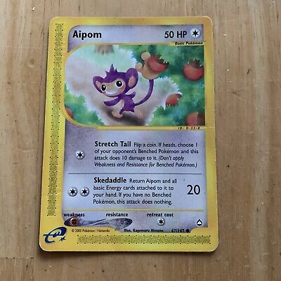 Aipom  67/147 Common Aquapolis Pokemon Card