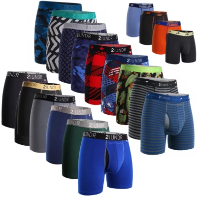 Paquete de 5 calzoncillos boxer 2UNDR para hombre Swing Shift calzoncillos ropa interior XS-5XL Foto 1 de 4
