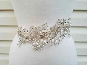 Wedding Belt, Bridal Belt, Sash Belt, Crystal Rhinestones - Picture 1 of 4
