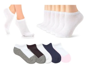 Jefferies Socks Womens No Show Low Cut Sport Seamless White Cushion Socks 6 Pair - Picture 1 of 12