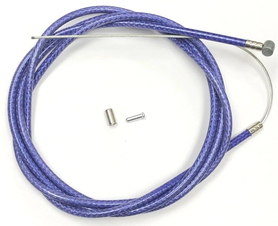 Тормозной кабель 68 дюймов для велосипеда + корпусная оплетка 60 дюймов фиолетовый + 2 колпачка - Изображение 1 из 1