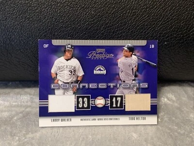 2003 Playoff Prestige Connections Larry Walker/Todd Helton Dual GU Material /400 - Imagem 1 de 4