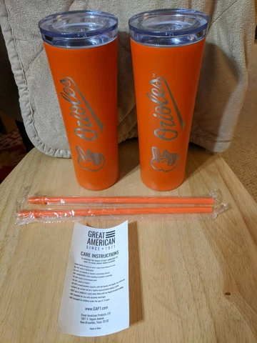 Baltimore Orioles 20 Oz Stainless Steel Vacuum Insulated Cold Or Hot Tumbler Cover