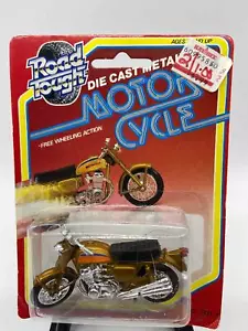 Yat Ming Road Tough Diecast Metal Motorcycle Gold Orange TankHonda Sealed 1331-4 - Picture 1 of 1