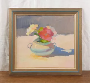 Jarrón de flores, pintura de flores, ramo floral al óleo original, artista Koval - Imagen 1 de 10