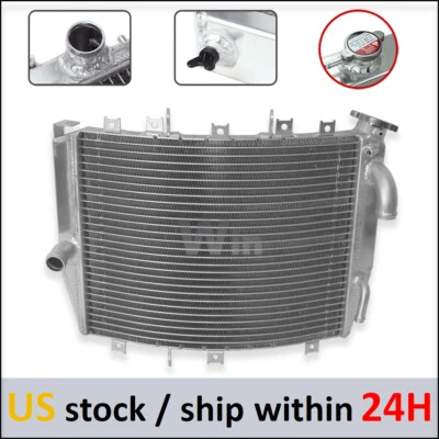 Radiador OEM: 39061-0041 para Kawasaki Ninja ZX10R ZX1000C 2004-2005 todo aluminio Foto 1 de 4