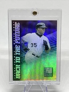 1998 Donruss Elite Back to the Future #6 Frank Thomas David Ortiz HOF /1500 NM - Picture 1 of 3