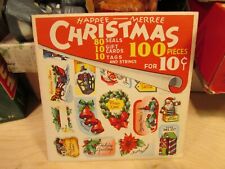 Vintage Christmas Gift tags and Seals New Old Stock 1944 Happee Merree