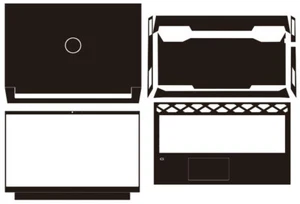 Carbon Laptop Sticker Skin Proector Cover for Dell Inspiron G15 5510 5511 5515 - Picture 1 of 34