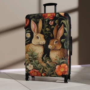 Suitcase Rolling Luggage | Carry On Cabin Suitcase Wheels | Morris Style Bunnies - Picture 1 of 13