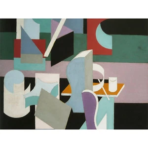 Bruce Malerei Kubismus Kunstplakat extragroßer Leinwanddruck - Bild 1 von 2