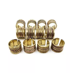 Brass Copper Rings Lot of Wholesale Fashion Jewelry Three Tone FR594 - Picture 1 of 3
