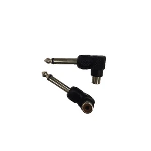 Kabel CU/AA102 RCA Buchse auf 1/4" TS rechtwinkiger Stecker Audio Adapter - Bild 1 von 2