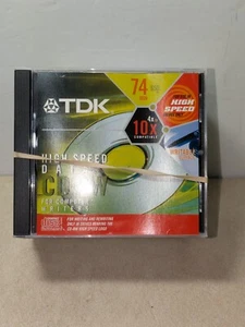 8 TDK 74 Minutes 650mb 4x to 10x High Speed Data CD-RW Rewriteable Disc's NEW!!! - Picture 1 of 7