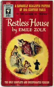 Restless House by Emile Zola 1954 Bantam Paperback A1244 - Imagen 1 de 1