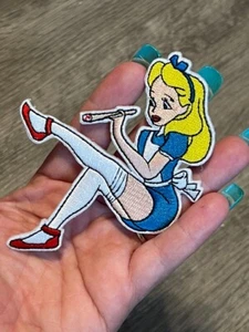 Alice In Wonderland Patch Trippy 420 Stoner MUSHROOM Patch - Picture 1 of 1