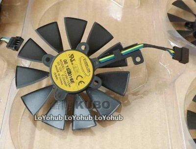 ASUS ROG-STRIX GTX1060 1070 1080TI graphics card fan 95mm T129215SM 0.25A  - Image 1 of 4